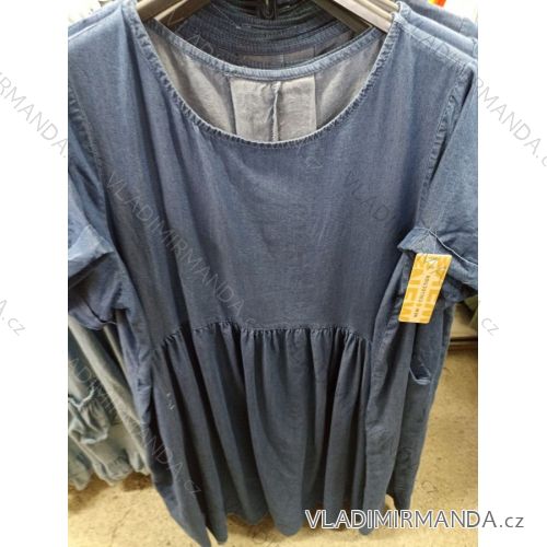 Denim short summer dress straps women (uni s / l) ITALIAN FASHION IM720103