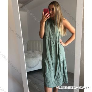 Šaty letní bez rukávu dámské (M/L ONE SIZE) ITALSKÁ MÓDA IM721182