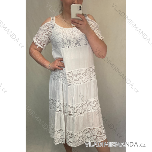 Shirt blouse 3/4 sleeve (UNI XL-3XL) ITALIAN MODA IM420486 M-XL white