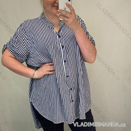 Damen T-Shirt verlängerte Kurzarm Maus (UNI S / L) ITALIENISCHE MODE IM420623