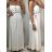 Summer dress with bare shoulders short sleeve lace women (uni m / l) ITALIAN MODE IM119205 S / M light pink
