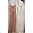 Summer dress with bare shoulders short sleeve lace women (uni m / l) ITALIAN MODE IM119205 S / M light pink