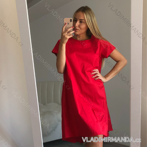Summer oversize short sleeve dress women (XL / 2XL ONE SIZE) ITALIAN FASHION IMS21064