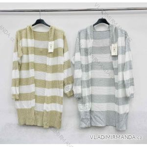 Cardigan tenký pletený dlouhý rukáv dámský (S/M ONE SIZE) ITALSKÁ MÓDA IMWC215929