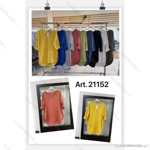 Hemdbluse 3/4 Ärmel (UNI XL-3XL) ITALIENISCHE MODA IM420486