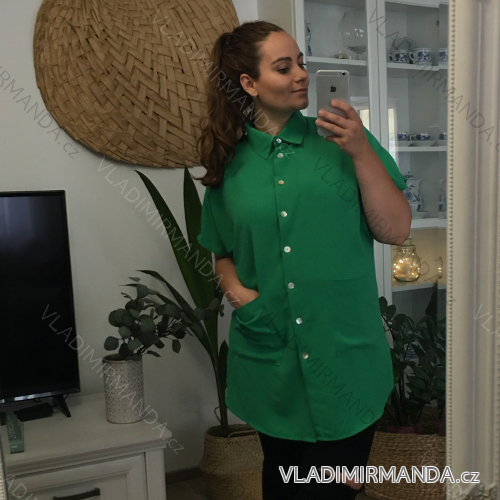 Langes Sommer Damenkleid (uni s-m) ITALIAN FASHION IMM20119 4XL / 5XL EINE GRÖSSE mintová