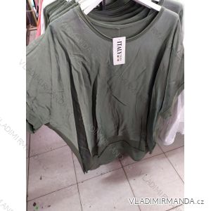 Tričko tunika krátký rukáv dámská nadrozměr (uni xl/2xl) ITALSKá MóDA IM721144/DR