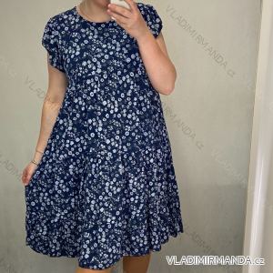 Šaty dlouhé letní krátký rukáv dámské (XL/2XL ONE SIZE) ITALSKá MODA IMS21KATY