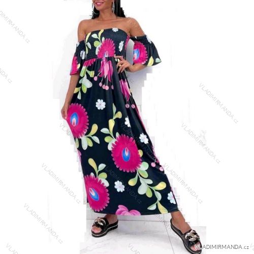 Long summer dress icecool carmen flip-flops women (S / M ONE SIZE) ITALIAN FASHION IMM211270