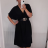 Šaty letní krátký rukáv dámské nadrozměrné (XL/6XL ONE SIZE) ITALSKÁ MÓDA IMM211128/DR bílá