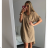 Summer dress 3/4 long sleeve women with hood (uni xl / 2xl / 3xl) ITALIAN FASHION IM821015