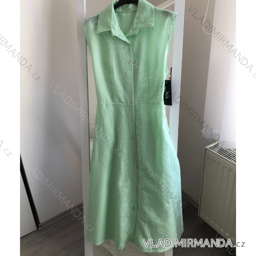 Šaty košilové široká ramínka dámské (S/M ONE SIZE) ITALSKÁ MÓDA IMWA215773/DR Sv S / M