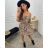 Šaty letní carmen dámské leopard (S/M ONE SIZE) ITALSKÁ MÓDA IMWA216036