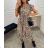 Elegant Leopard Long Sleeve Women's Dress (SM one size) ITALIAN FASHION IMWA214402