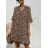 Elegant Leopard Long Sleeve Women's Dress (SM one size) ITALIAN FASHION IMWA214402