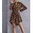 Elegant Leopard Long Sleeve Women's Dress (SM one size) ITALIAN FASHION IMWA214402