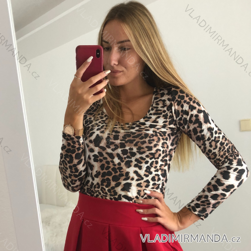 Tričko dlouhý rukáv dámské (UNI S/M) ITALSKÁ MÓDA IMM211830