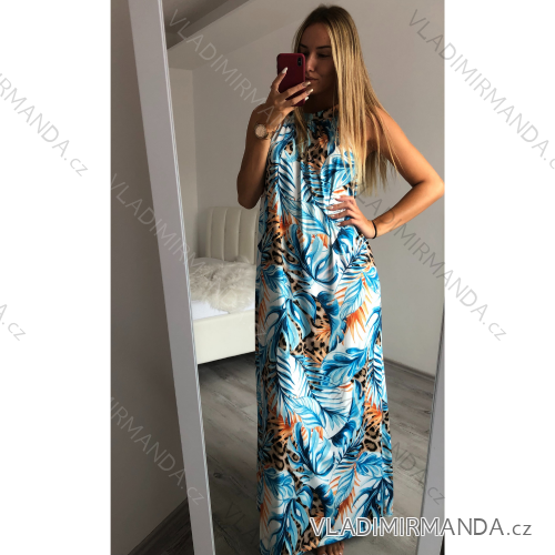 Women's long dress on icecool straps women (S / M ONE SIZE) ITALIAN FASHION IMM21818-1