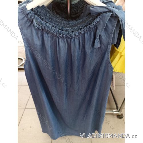 Denim short summer dress straps women (uni s / l) ITALIAN FASHION IM720103