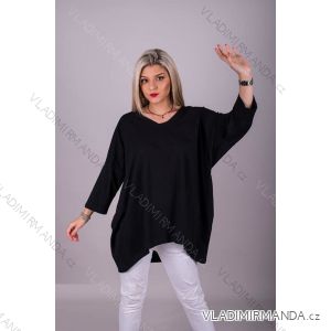 Tunika oversize dlouhý rukáv dámská nadrozměr (2XL/3XL ONE SIZE) TURECKÁ MÓDA IMLI21010/DR