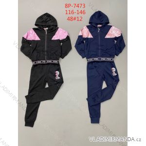 Set aus Kapuzen-Sweatshirt mit Reißverschluss und Jogginghose Kinder Teen Mädchen (116-146) ACTIVE SPORT ACT218P-7473