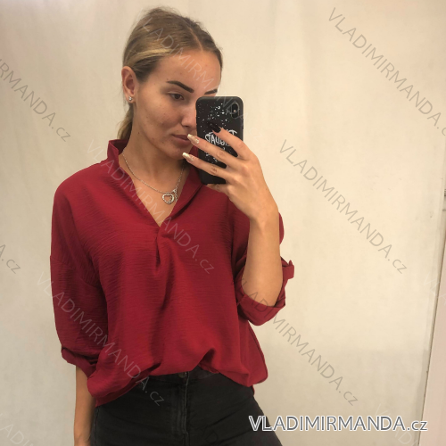 Blúzka tunika 3/4 dlhý rukáv dámska (S/M ONE SIZE) TALIANSKÁ MÓDA IMM21047