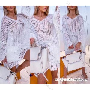 Svetr tenký oversize dlouhý rukáv dámský (S/M ONE SIZE) ITALSKÁ MÓDA IMWE216412