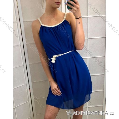 Šaty šifonové letní na ramínka dámské (uni s/m) ITALSKá MóDA IM419476IM1/DR