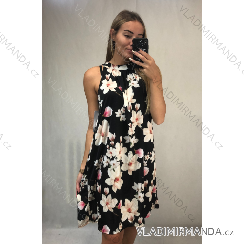 Šaty letní icecool bez rukávů dámské (S/M ONE SIZE) ITALSKÁ MÓDA IMM211092