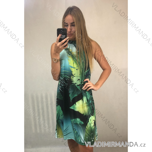 Damen ärmelloses icecool Sommerkleid (S / M ONE SIZE) ITALIAN FASHION IMM211095