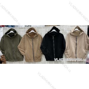 Zip Hoodie Long Sleeve Women's (L / XL ONE SIZE) ITALIAN FASHION IMWT21254