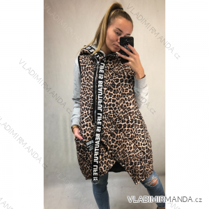 Vesta s kapucí dámská (XL/2XL ONE SIZE) ITALSKÁ MODA IM4212099