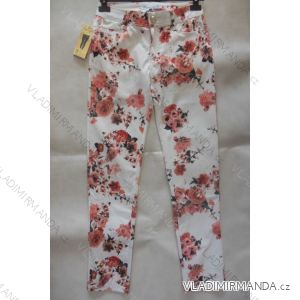 Kalhoty plátěné dámské (34-44) FLOWERGIRL M1021-6