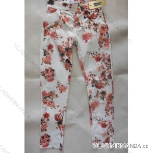 Kalhoty plátěné dámské (34-44) FLOWERGIRL M1023-6