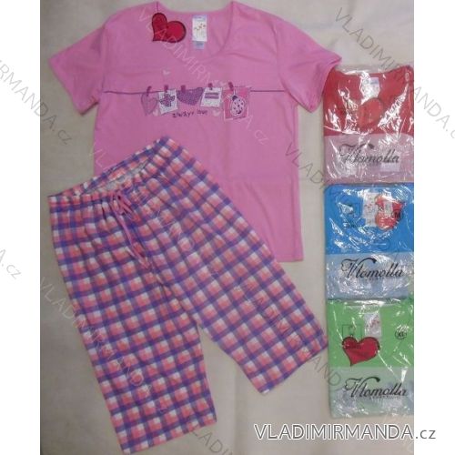 Pyžamo krátký rukáv a 3/4 nohavice dámské bavlněné (m-2xl) VLOMOLLA SECRET 83084