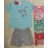 Pyjamas Kurzarm und Hose Damen Baumwolle (m-2xl) VLOMOLLA SECRET 83081
