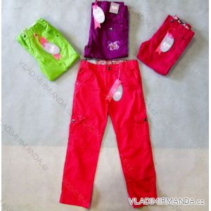 Kalhoty plátěné jarní dorostenecké dívčí bavlněné (134-164) KUGO JK037
