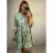 Summer long sleeve flowered women's dress (UNI S / L) ITALIAN FASHION IMK20150