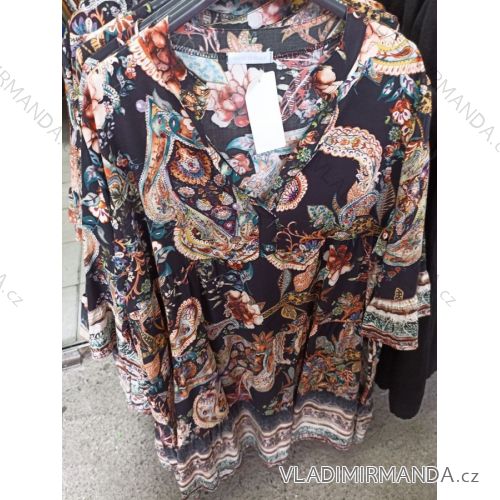 Tunic / Casual Dress 3/4 Long Sleeve Women (L / XL ONE SIEZ) ITALIAN FASHION IM721302