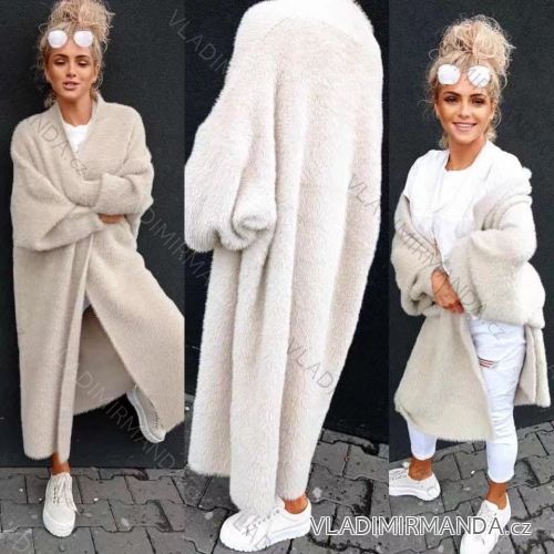 Cardigan dlhý alpaka dlhý rukáv dámsky (S / M ONE SIZE) TALIANSKÁ MÓDA IMWE216821