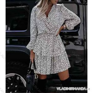 Šaty dlouhý rukáv dámské (S/M ONE SIZE) ITALSKÁ MÓDA IMWE216773