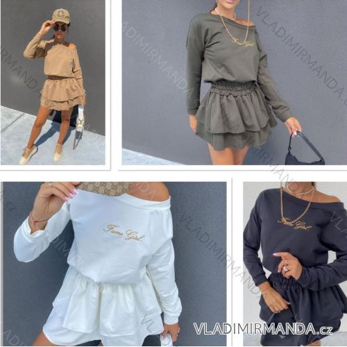 Women's Long Sleeve Hoodie Dress (S / M ONE SIZE) ITALIAN FASHION IMWA216095