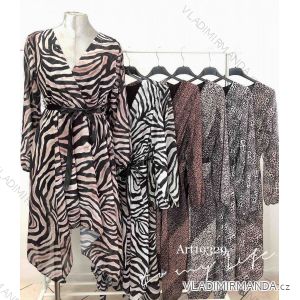 Šaty elegantní dlouhý rukáv dámské (S/M ONE SIZE) ITALSKÁ MÓDA IMWD216628