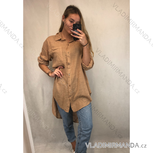 Kleid mit 3/4 Ärmeltasche für Damen (uni sl) ITALIAN Fashion IM3181746