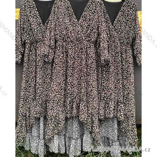 Šaty dlouhý rukáv dámské (S/M ONE SIZE) ITALSKÁ MÓDA IMWM216830