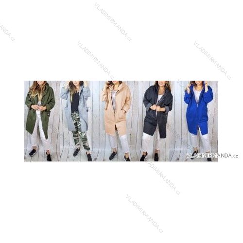 Mikina na zips s kapucňou dlhý rukáv dámska (M / L ONE SIZE) TALIANSKÁ MÓDA IMWA216862