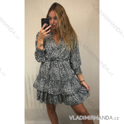 Šaty dlhý rukáv dámske (S / M ONE SIZE) TALIANSKÁ MÓDA IMWE216675