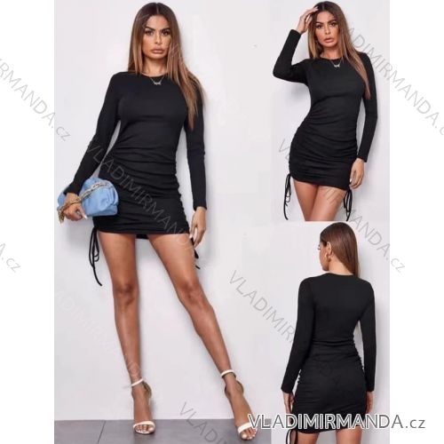 Elegant Long Sleeve Dress Women (S / M.ONE SIZE) ITALIAN FASHION IMM211302