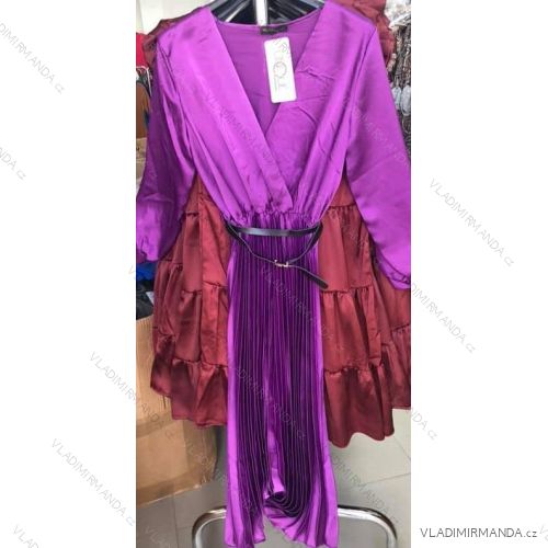Elegant Long Sleeve Dress Women (S / M.ONE SIZE) ITALIAN FASHION IMM211302