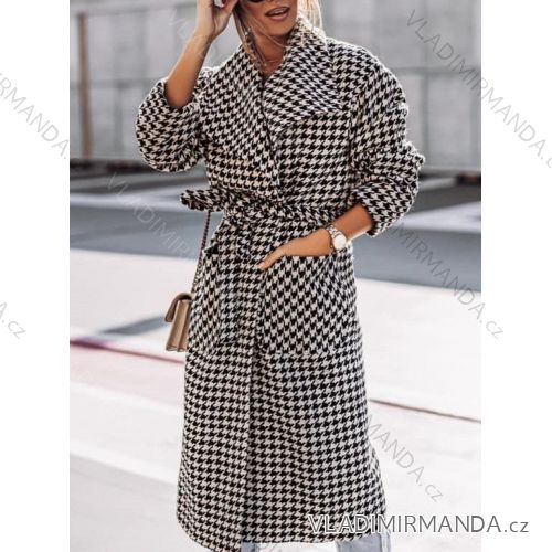Kabát dlouhý rukáv dámský (S/M ONE SIZE) ITALSKÁ MÓDA IMM211382
